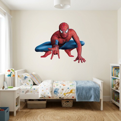 Adesivo spiderman accovacciato - adesivo,