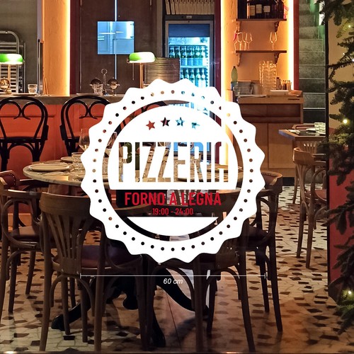 Vetrofania pizza wall - vetrofania, sticker