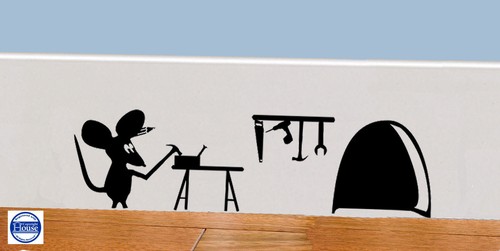 Adesivo arte parete foro - , topo