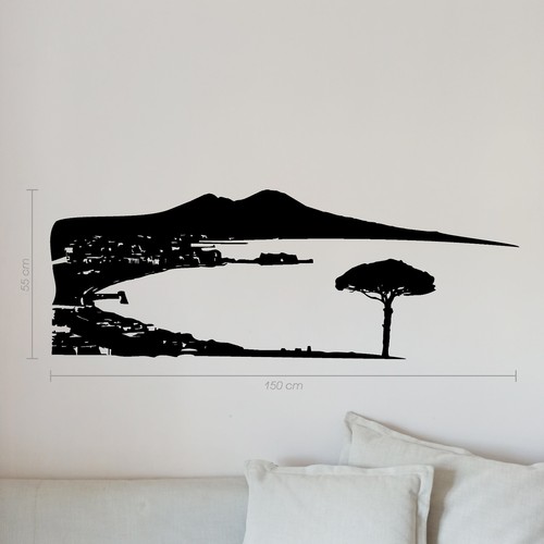 Wall sticker vesuvio golfo - sticker,