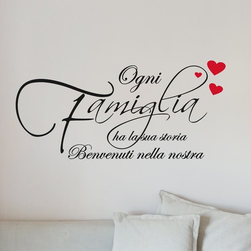 Adesivo murale famiglia wall