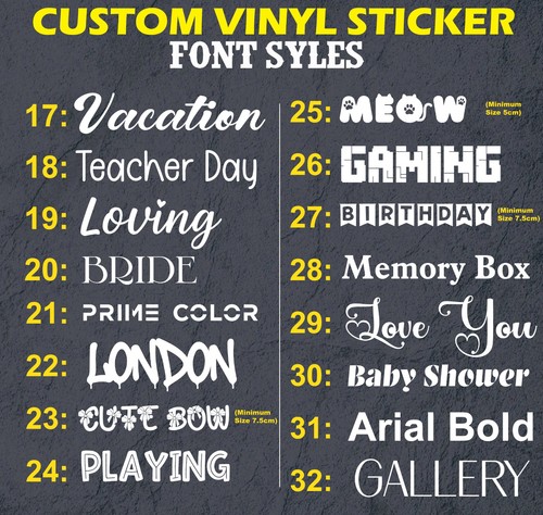 Adesivi vinile nome