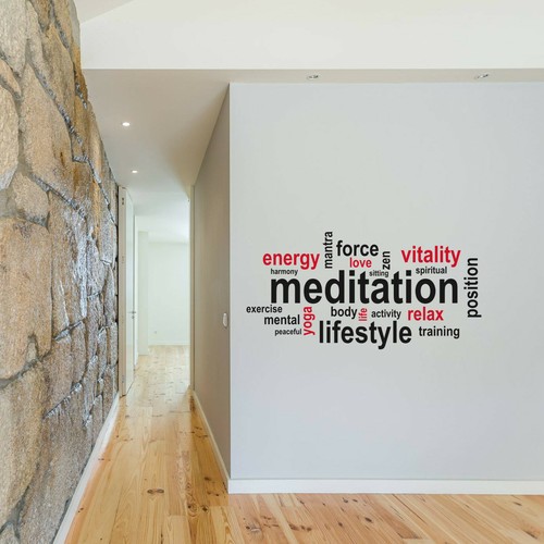 Wall sticker yoga meditazione - yoga,