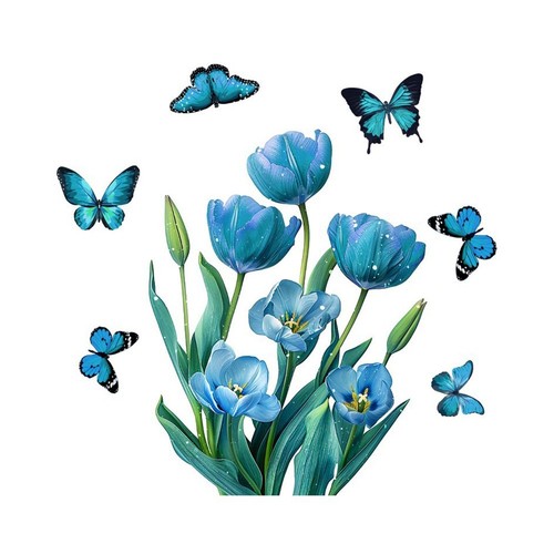Adesivo creativo vetro fiore - creativo,