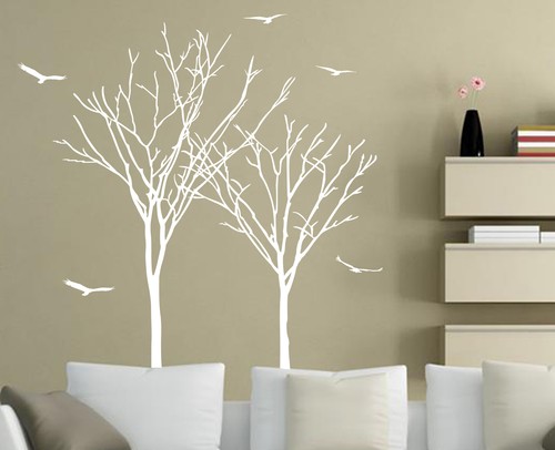 Adesivo albero gemelli alberi