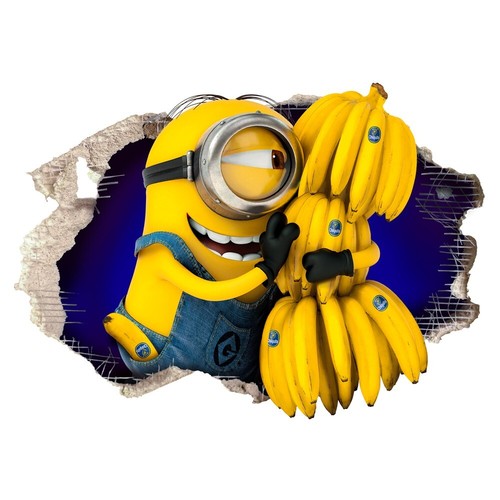 Minion con banane adesivo - con,