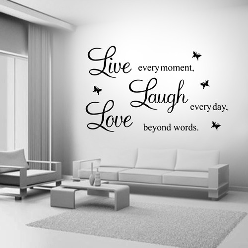 Adesivi parete live laugh - live,